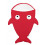 SLAAPZAK SHARK BABY RED 6