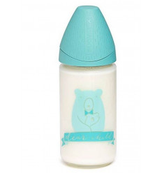 MEANINGFULL FLES SIL 240ML L.BLU BEAR 21