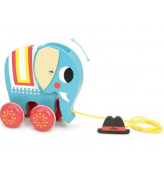 JOUET EN BOIS ELEPHANT A TIRER 201