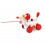 TREKFIGUURTJE HOND ROOD 18CM GELUID 9