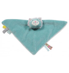 DOUDOU CHAT BLEU CARRE LES PACHATS 9