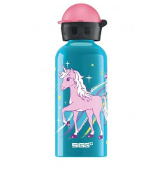 DRINKFLES 0.4L KIDS EENHOORN BLAUW 22