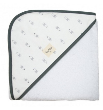 HOODED TOWEL BABY 80 80 CM ORGANIC MILK