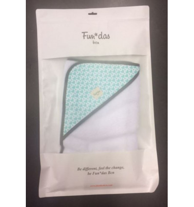 HOODED TOWEL BABY 80 80 CM MINT ARROW 7