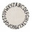 RUG ROUND ABC NATURAL-BLACK 150 22