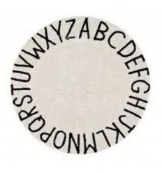 RUG ROUND ABC NATURAL-BLACK 150 22