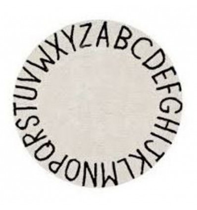RUG ROUND ABC NATURAL-BLACK 150 22