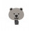 BEAR HOOK NUPO LIGHT GREY 7,5X6CM 7