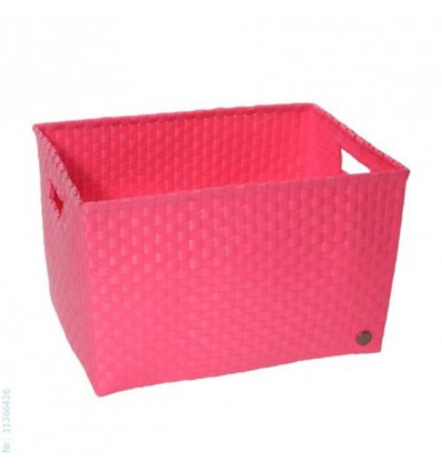 SIENA OPEN BASKET WITH OPEN HANDLES PINK