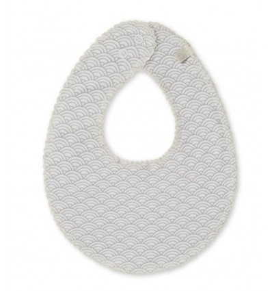 BIB TEETHING MUSLIN GOTS GREY 6