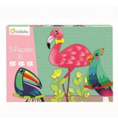 3 XL PUZZLES TROPICAL BIRDS 9