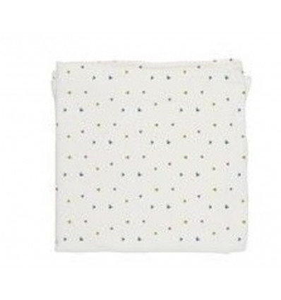 MUSLIN 120X120 WHITE BUTTERFLIES 20
