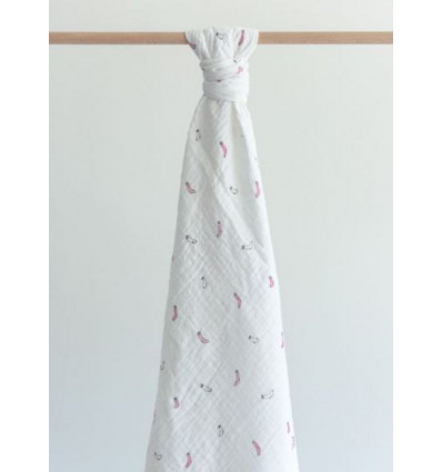 MUSLIN 120X120 WHITE SOCKS 20