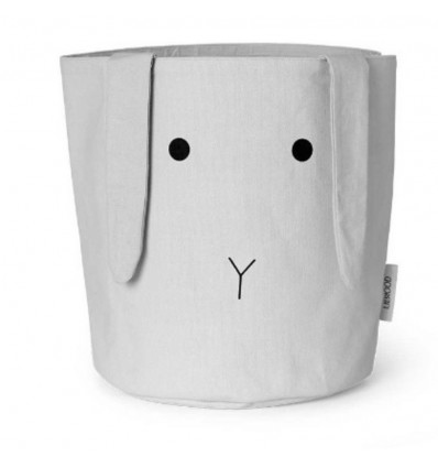 ELLA FABRIC BASKET RABBIT DUMBO GREY 202