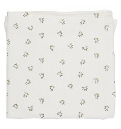 MUSLIN 120X120 WHITE CHIKS 20