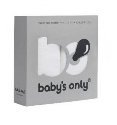SWADDLE 70X70CM WIT 2-ST 221