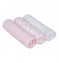 SWADDLE L 3P LELA LIGHT PINK 80X80 21