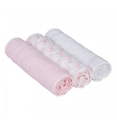 SWADDLE L 3P LELA LIGHT PINK 80X80 21