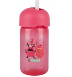 FEEDING BOOO STRAW BOTTLE PINK 21