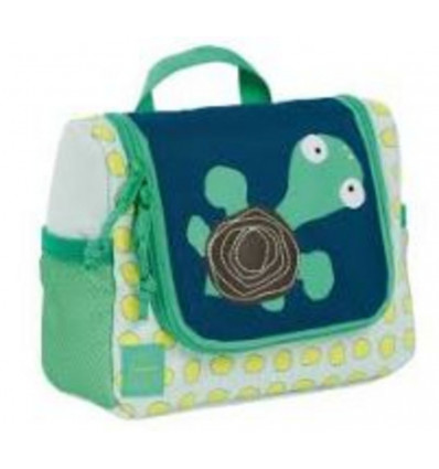 MINI WASHBAG WILDLIFE TURTLE MINT / NAVY