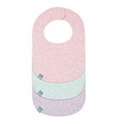 NEWBORN BIB 3P GIRLS PINK MINT LAVEND 21