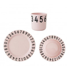 MELAMINE NUMBER GIFT SET COO PINK 7
