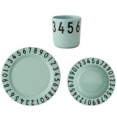 MELAMINE NUMBER GIFT SET COO GREEN 7