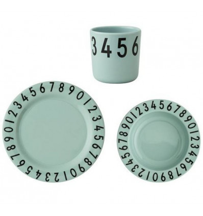 MELAMINE NUMBER GIFT SET COO GREEN 7