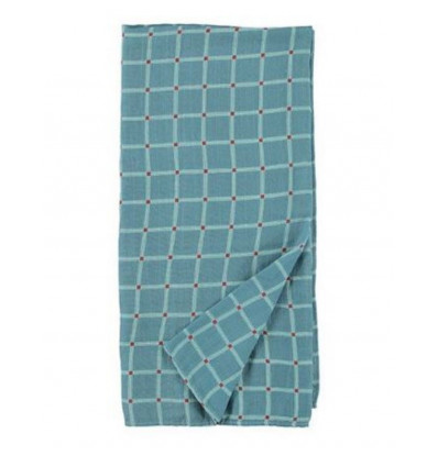 CHECK SWADDLE BLUE 7