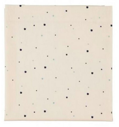 SPOTTY SHEET COT SAND/BLUE 7