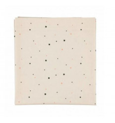 SPOTTY SHEET COT SAND/DARK GREEN 7