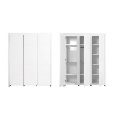 ARMOIRE 3-PORTES CAMILLE BLANC 221