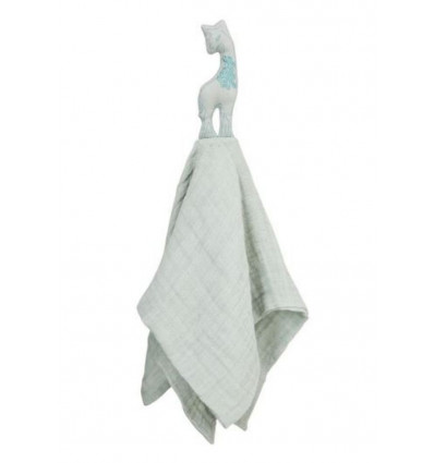 CUDDLE CLOTH MUSLIN GIRAFFE GOTS DARK