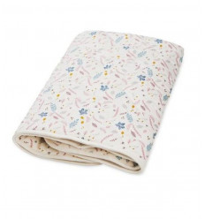 BLANKET BABY OCS PRESSED LEAVES ROSE 21