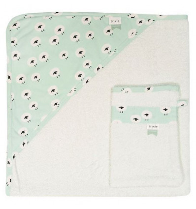 HOODED TOWEL STRIPES OLIVE 232
