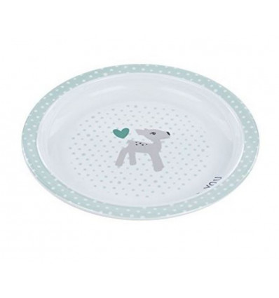 PLATE MELAMINE/SIL LELA LIGHT MINT 201