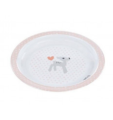 PLATE WITH SILICONE LELA NEW LIGHT PINK