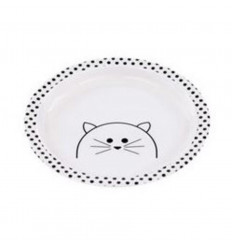 PLATE MELAMINE/SIL LITTLE CHUMS CAT 21