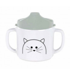 2-HANDLE CUP + LID LITTLE CHUMS CAT 21