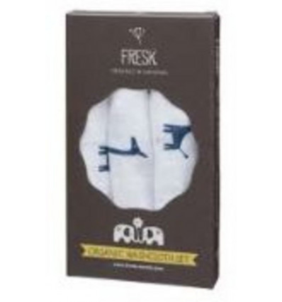 WASH CLOTH SET 3PC GIRAF INDIG BLUE 233