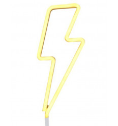 NEON STIJL LAMP BLIKSEM GEEL EU 8