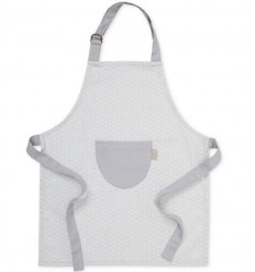 KIDS APRON GOTS GREY WAVE 7