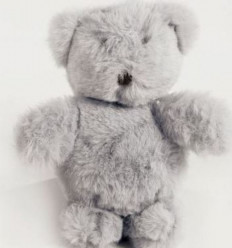 OURS PELUCHE PORTE CLEFS GRIS INES 7