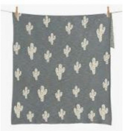 TRICOT DEKENTJE ON THE GO CACTUS 22