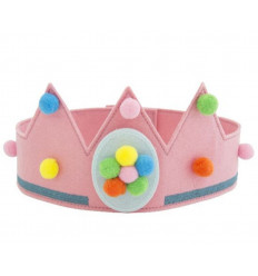 FELT POMPOM CROWN WITH NUMBERS 8