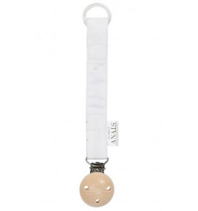 PACIFIER CLIP GOLD BLOSSOM 21