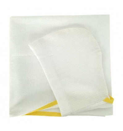 BAMB BABY HOOD TOWEL+WASH CLOTH WHIT 23