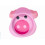 BREAKFAST BOWL FUNNY PIG MELAMINE PINK 1