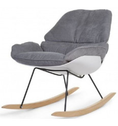 ROCKING CHAISE LOUNGE BLANC+GRIS 243