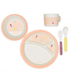 COFFRET VAISSELLE BAMBOU PECHE 9